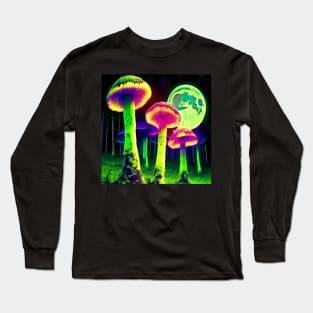 Shrooms Blacklight Poster Art 16 Long Sleeve T-Shirt